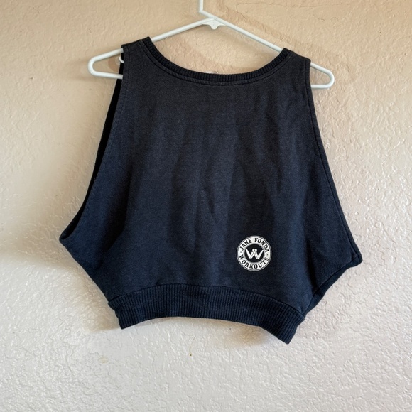 VTG 80s Jane Fonda Workouts Active Wear Gym Fitness Workout Loose Fit Top SMALL - Picture 6 of 10
